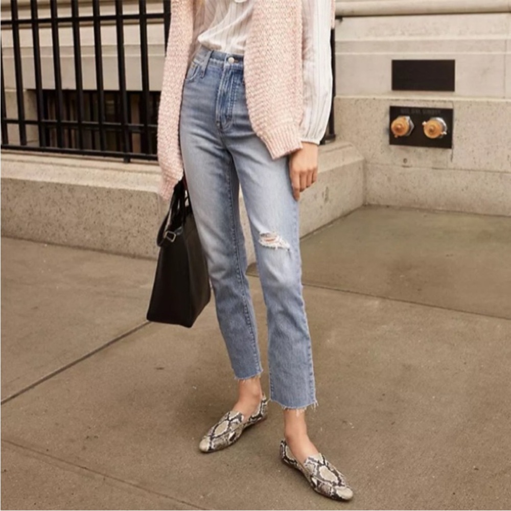 Madewell The Perfect Vintage Crop Jean Distressed 27
